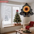thumbnail image 2 of Stylish Metal Hanging Christmas Tree Wind Spinner - Abstract Design with Concentric Circles & Vibrant Flower Perfect for Garden Decor, 2 of 7