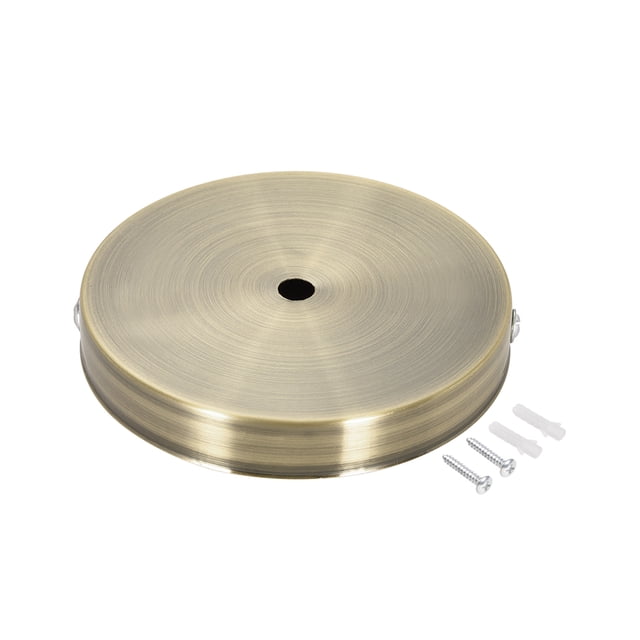 Kit de dosel de luz Uxcell de 120mm 4.7 pulgadas, placa de lámpara de pared, accesorio de bronce