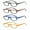 Blue, variant on MODFANS Reading Glasses +2.50-4 Pairs Fashion Readers Narrow Frame Spring Hinge for Men Women