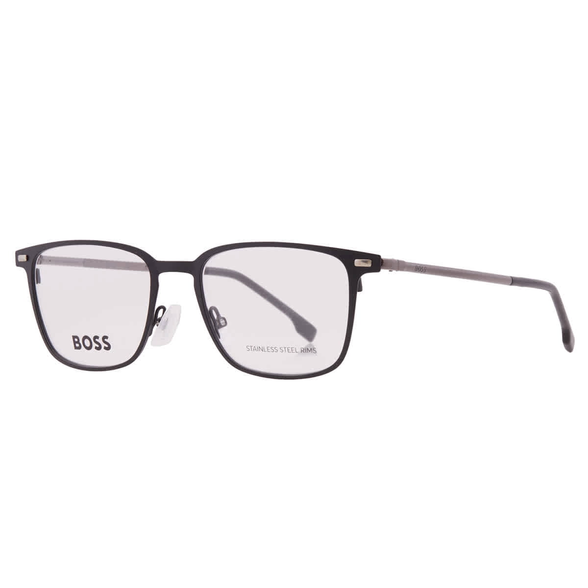 LACOSTE Matte Black Eyeglasses, Half Rim Metal Frames, L 2237 002