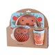 thumbnail image 1 of Juego de vajilla para niños 5 uds., Cuenco de dibujos animados de fibra de bambú para bebés, juego de vajilla para animales, taza para niños pequeños, cuchara, tenedor tholdsy JJ15200-20, 1 of 4
