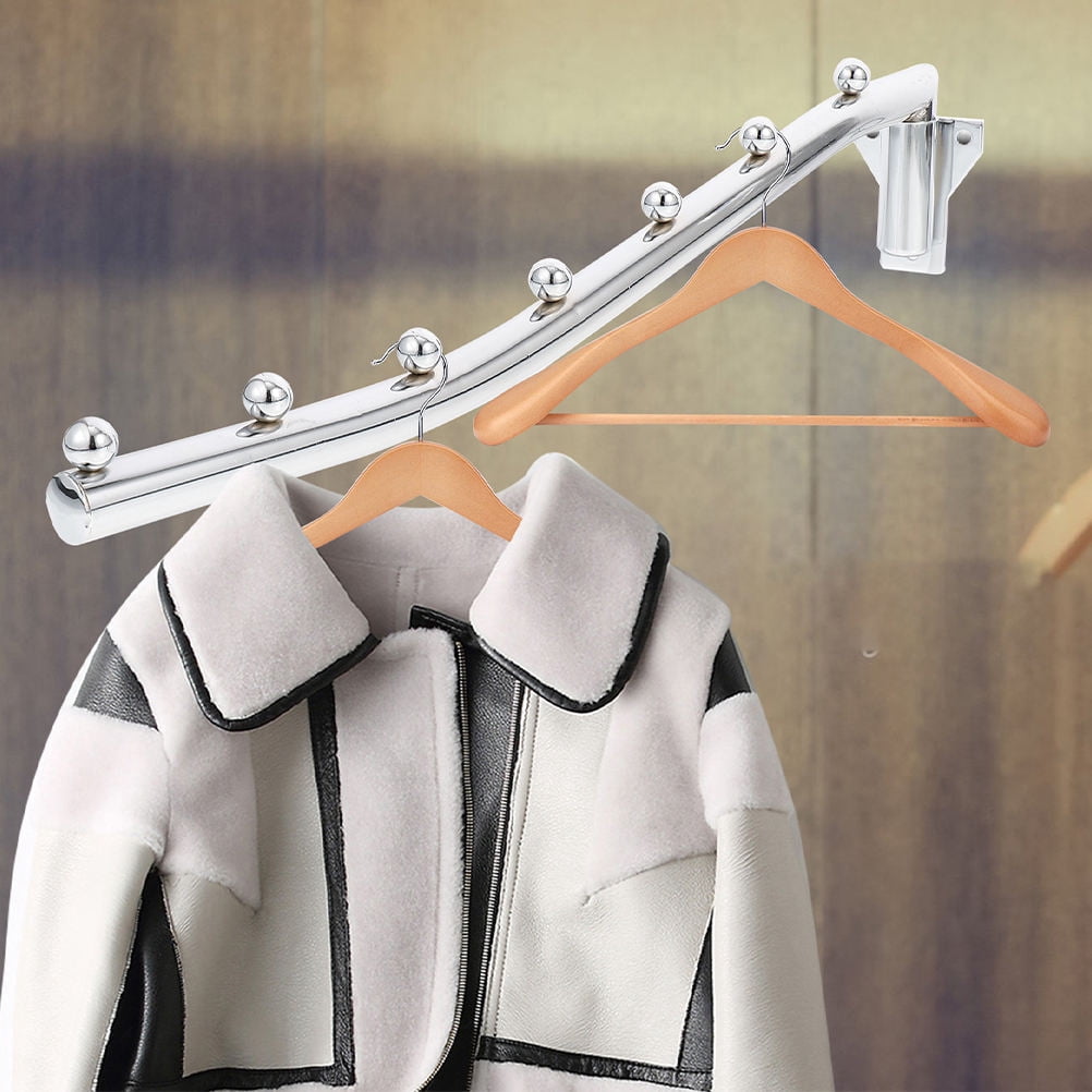 WHAMVOX 2 Pcs Garment Rack Swivel Hanger Hook Baby 41.00X7.00X2.00CM Silver