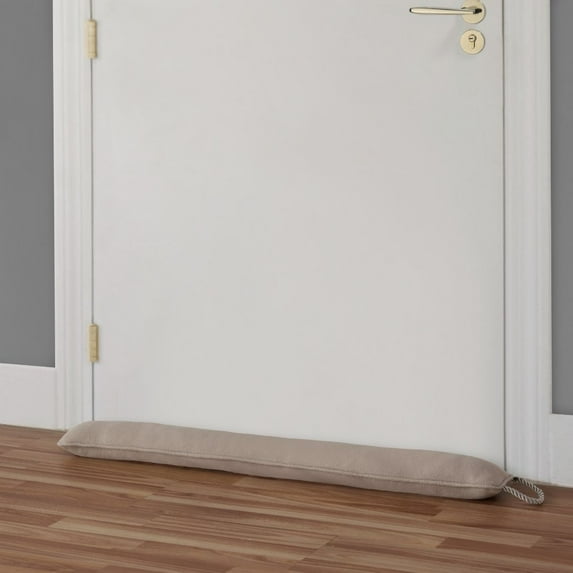The Draft Stop Premium Fleece Taupe Draft Guard with Removable Cover Set of 2