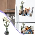 thumbnail image 4 of Mini jarrón decorativo de vidrio, flors artificiales moradas, decoración decorativa – Adorno de nevera magnética para baño, cocina y dormitorio, 4 of 7