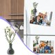 thumbnail image 4 of Mini jarrón de vidrio con flores artificiales moradas, decoración magnética para la nevera de cocina, baño, dormitorio y arte de pared en casa, 4 of 7
