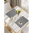 thumbnail image 5 of Vintage Dark Gray Placemats Set of 4, Farmhouse Retro Solid Color Linen Texture Placemats for Dining Table, Place Mats for Kitchen Tabletop, Waterproof Wipeable Dining Table Mats Set, 5 of 9