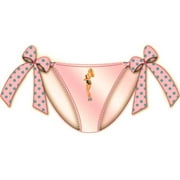 Centerfold Tied Bows Bikini Small Pink