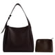 thumbnail image 1 of Bolso de mano de cuero para mujer Bolso de hombro retro de moda Bolso de viaje de invierno (café), 1 of 9