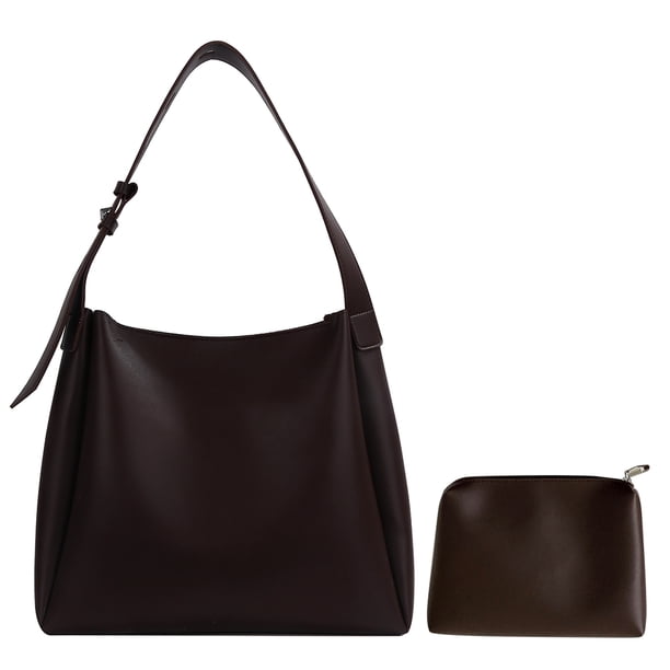 Bolso de mano de cuero para mujer Bolso de hombro retro de moda Bolso de viaje de invierno (café)