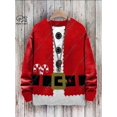 thumbnail image 2 of Suéter feo con impresión 3D para hombre y mujer, sudadera informal unisex de invierno con diseño de árbol de Navidad, Papá Noel, gato, ciervo y oso, M14, 2 of 5