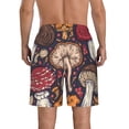 thumbnail image 3 of Kll Forest Wild Mushroom Men'S Casual Summer Beach Shorts Hawaiian Shorts With Pockets-X-Large, 3 of 9