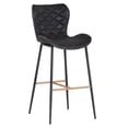 thumbnail image 1 of Sunpan Lyla 30" Modern Faux Leather and Wood Barstool in Antique Black, 1 of 7