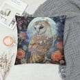 thumbnail image 2 of Orinice Owl Flowers Moon Graphic Decorative Cushion Throw Pillow Cover for Home Couch Living Room Bed Sofa - Aesthetic Decorative 1PC 12x12in, 2 of 5