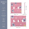 thumbnail image 2 of Yayeee Toggle Light Switch Wall Plate 2-Gang 4.56"x4.48" Decorative Outlet Cover, Love Connection, 2 of 7