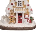 thumbnail image 5 of Northlight Snowy Gingerbread Peppermint House with Snowman Christmas Decoration - 11", 5 of 6