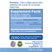 Vitamin E 268mg - Beneficial for Heart and Cardiovascular Health, Antioxidant - 120 Count