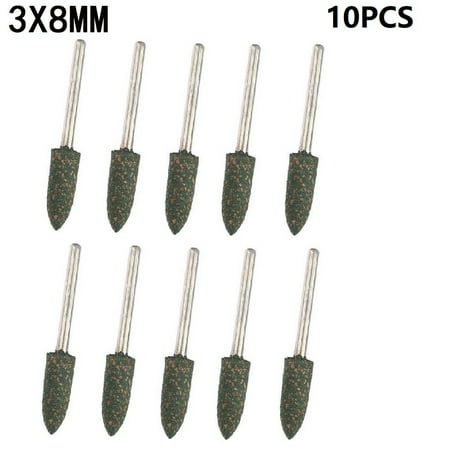 

BAMILL 10pcs 4-12mm conical Rubber Polishing Point Bit 3mm Shank Rotary Tools