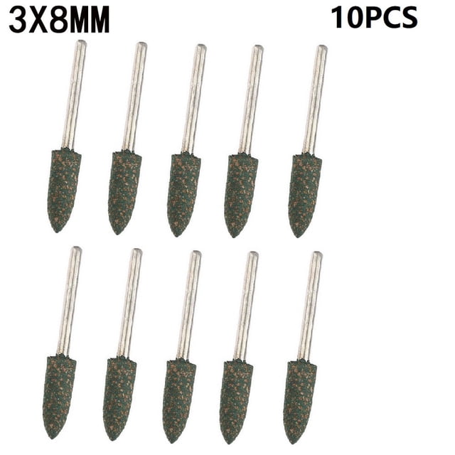 10 Pcs 4-12mm conical Rubber Polishing Point Bit 3mm Shank Rotary Tools