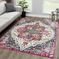 thumbnail image 6 of Hauteloom MARASH Living Room, Bedroom Area Rug - Bohemian, Contemporary, Traditional - Ivory, Purple, Pink - 7'10" x 10', 6 of 7