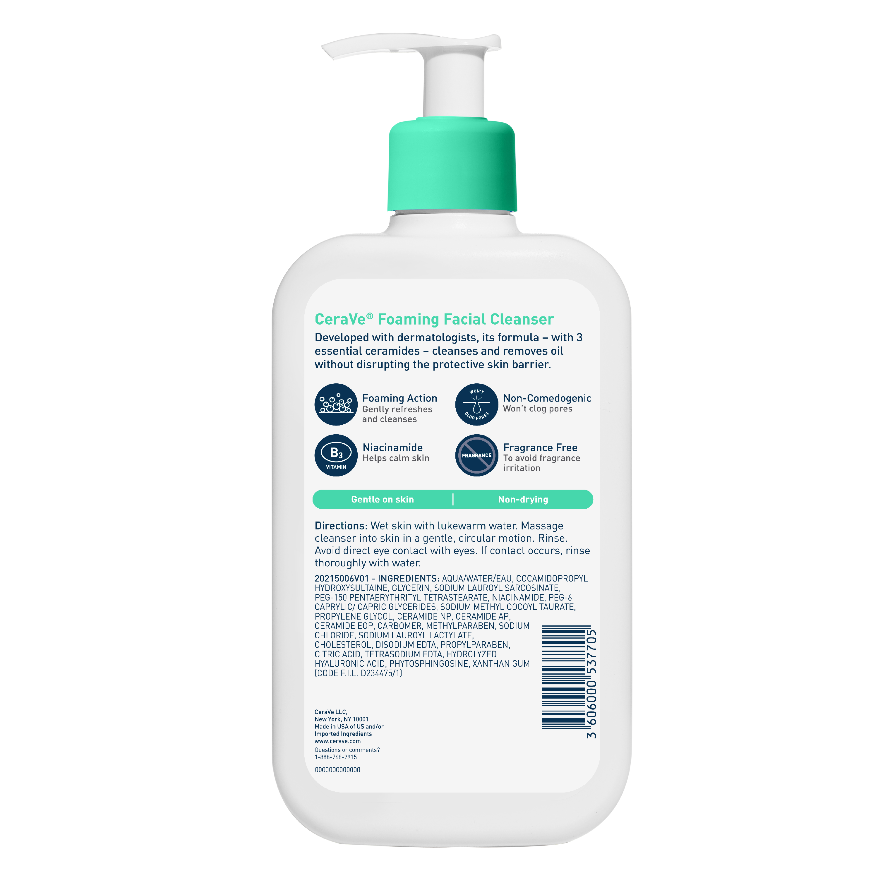 CeraVe Foaming Facial Cleanser, 16 fl oz photo 8