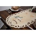 thumbnail image 3 of Embroidered Beige Winter Snow Scene Table Runner (14" x 27"/ 16" x 35"/ 15" x 51"/ 16" x 70"), 3 of 4
