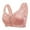 H98-Pink, variant on VFRGHD Bras For Women Front Zip Sports Bra No Underwire Comfortable Bralette Wide Straps Seamless Full Coverage Bras For Yoga Gym Versatile Tshirt Bras
