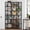 Gray Brown, variant on Condemo 7-Shelf Corner Bookshelf, Modern Industrial Tall Bookcase, 7-Tier Large L-Shaped Storage Shelf Display Rack, Rustic Brown