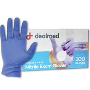 Dealmed Nitrile Exam Gloves – 90 Count Disposable, Non-Irritating, Latex Free Gloves, Multi-Purpose for First Aid and Medical Facilities (X-Large, Pack of 1)
