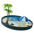 thumbnail image 2 of Kit de mini arenero de jardín para escritorio, adorno de playa en miniatura, caja de arena con temática de isla para el hogar, suministros para fiesta, 2 of 9
