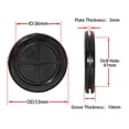 thumbnail image 2 of Flyshop Black Double-sided Synthetic Rubber Grommets Wire Protection, 4-Pack Round Rubber Hole Plugs, 47 mm 1-27/32" Drill Hole, 36 mm 1-27/64" ID, 2 of 7