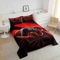 thumbnail image 4 of Erosebridal Game Controller Bedding Full Comforter Set, Black Red Down Comforter, Geometric Gamepad Decor, Lightweight, 4 of 8