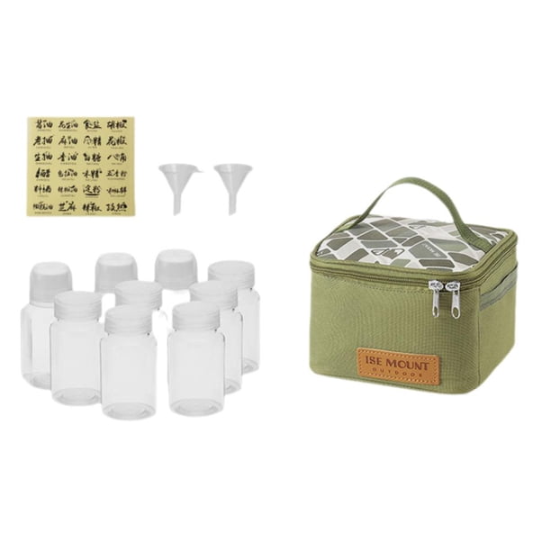 SGACAI Contenedor de especias para exteriores + bolsa de almacenamiento: perfecto para acampar, picnics y barbacoas ξа γ(