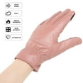 thumbnail image 5 of Spencer Womens Winter Warm Gloves with Touch Screen Texting, Fleece Lined Windproof Gloves PU Leather Thermal Snow Driving Gloves, Khaki, 5 of 9