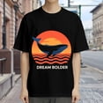 thumbnail image 3 of Black T Shirts for Men, Blue Whale Sunset Dream Bolder, Graphic Mens Graphic Tees, 24936686,XL, 3 of 8