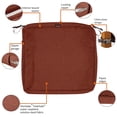 thumbnail image 5 of Classic Accessories Montlake FadeSafe Rectangular Patio Dining Seat Cushion Slip Cover - 5" Thick - Heavy Duty Outdoor Patio Cushion with Water Resistant Backing, Heather Henna Red, 25"W x 23"D x 5"T, 5 of 23