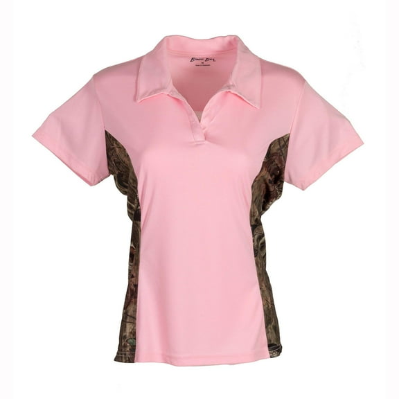 Mossy Oak Women's Short Sleeve Polo with Camo Insert