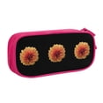 thumbnail image 2 of Vsdgher Orange Dalia Print Large Capacity Pencil Case Pouch with Zipper, Portable Aesthetic Big Capacity Pencil Cases Pen Office Travel Stationery Bag, 2 of 8