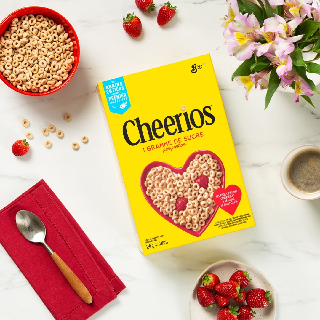 Original Cheerios Breakfast Cereal, Whole Grains, 350 g