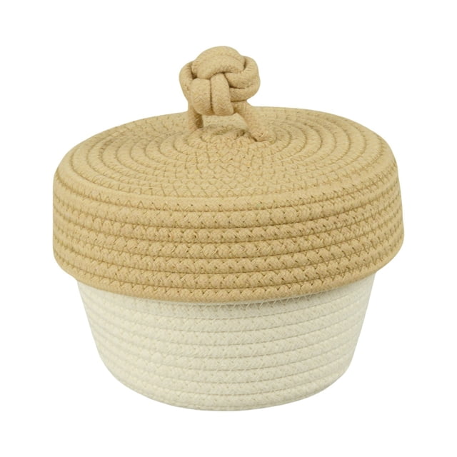 Storage Baskets for Organizing,Large Storage Baskets Mini Storage Box Bracelet Stationery Storage Box Cotton Rope Woven Key Jewelry Desktop Storage Basket Woven Baskets for Storage