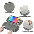 thumbnail image 3 of EEEkit Hard EVA Travel Carrying Case Fit for Nintendo Switch and Switch OLED, Protective Hard Shell Storage Bag with 10 Game Card Slots and Built-in Stand, 3 of 6