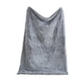 thumbnail image 2 of Velvet Flannel Throw Blanket | Super Soft & Warm All-Season Blanket | Lightweight Cozy Sofa Bed Blanket | 100x150cm Gray Polyester Fleece, 2 of 6