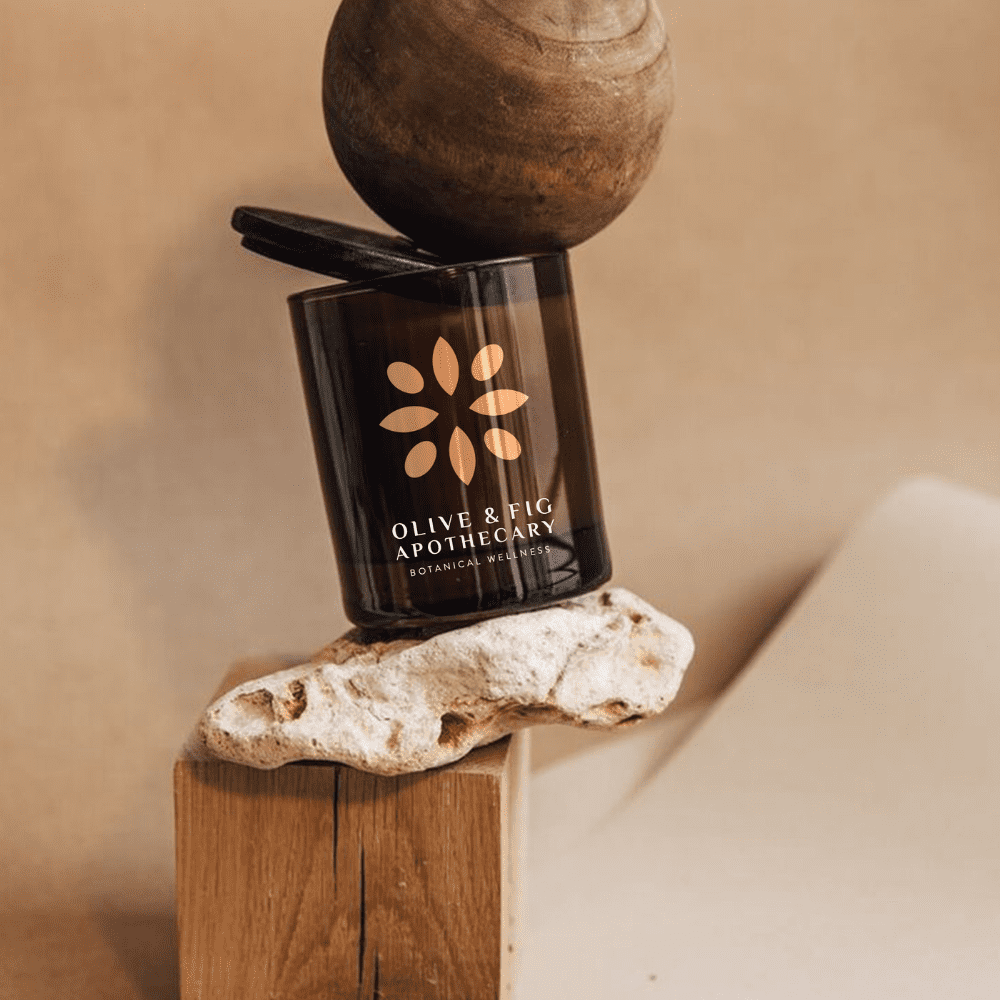 Olive & Fig Apothecary Driftwood Bloom Scented 2-wick Frosted 11 oz candle