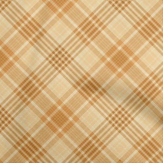 oneOone Velvet Gamboge Yellow Fabric Check Sewing Craft Projects Fabric Prints By Yard 58 Inch Wide