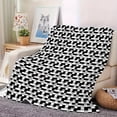 thumbnail image 3 of Ultra-Soft Fleece Throw Blanket with Chic Black & White Checkered Design - Versatile for Couch, Bed, Office, Travel & Camping | Machine Washable, All-Season Cozy Warmth | Perfect Gift Idea, 3 of 5