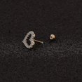 thumbnail image 5 of 1 pieza de pendiente de cartílago Cz de acero inoxidable de 16g de Color dorado y plateado, tornillo de hélice, Pierci de oreja trasera, 5 of 5