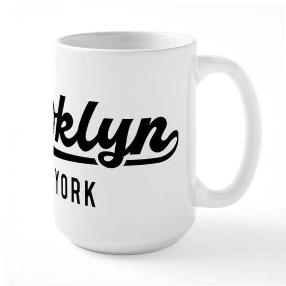 CafePress - Brooklyn New York Mugs - 15 oz Ceramic Large White Novelty Mug