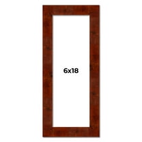 6x18 Walnut Brown Veneer Real Wood Picture Frame Width 1.75 inches | Interior Frame Depth 0.5