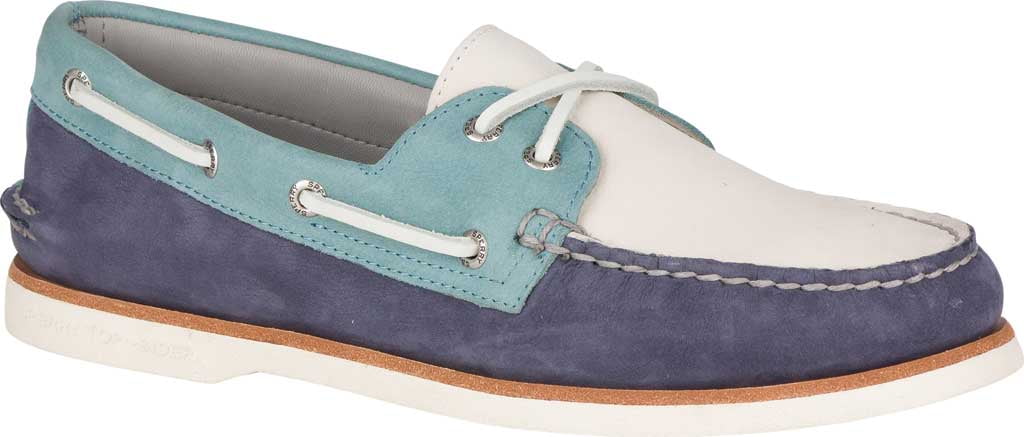 Sperry Top-Sider Men's Gold Cup Authentic Original 2-Eye Tri Tone Shoe, Size: 10.5, Navy/Reef/ Leather