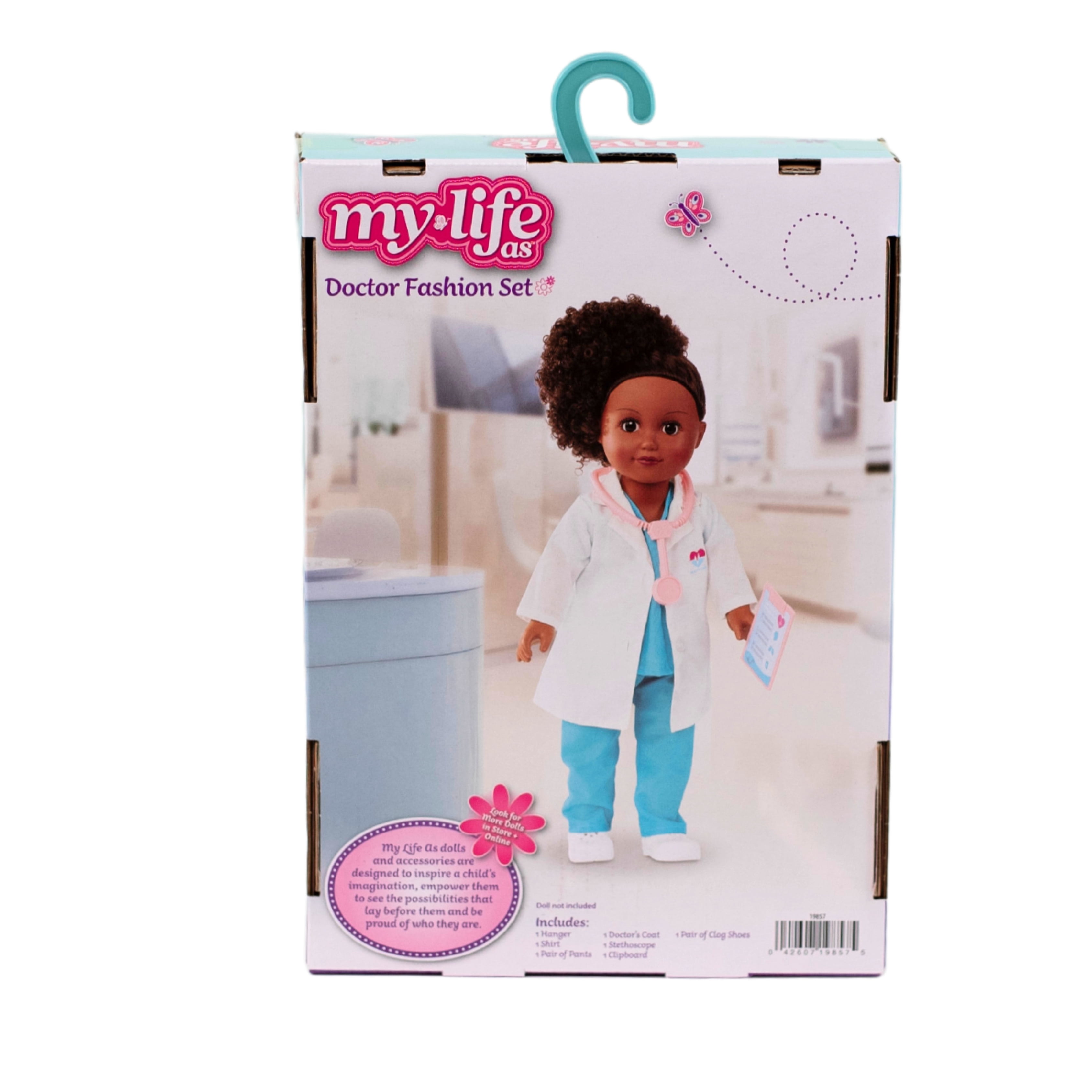 My Life As Doctor Fashion Set for 18-inch Doll, 7 Pieces Included; Blue and White Color