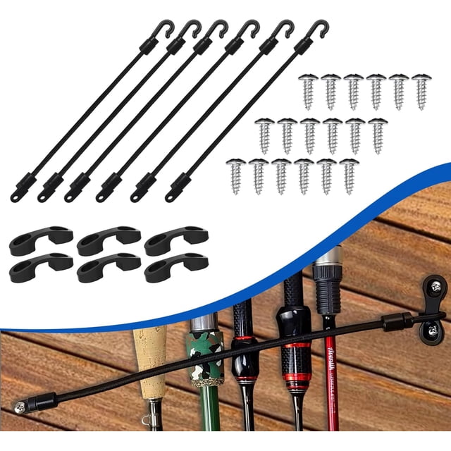 czcpp-Rod Strap Holder Deck Mount Connector Mount Rod Strap Rod Hold Down Strap for Boat Kayak Boat Fishing